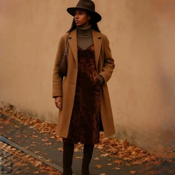 WeWoreWhat x Revolve Crushed Velvet Midi Slip Bodycon Dress Brown Size M - Picture 4 of 14